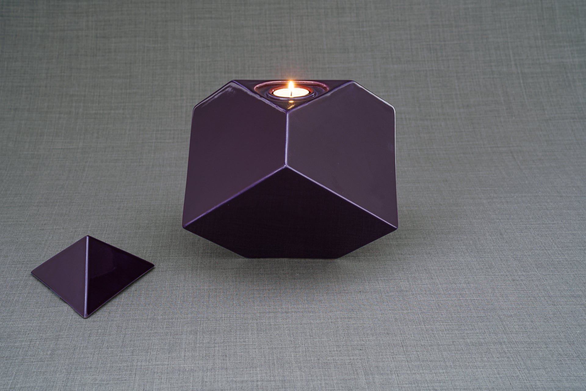 Abstract Cremation Urn for Ashes - Large | Violet | Ceramic - Pulvis Art Urns