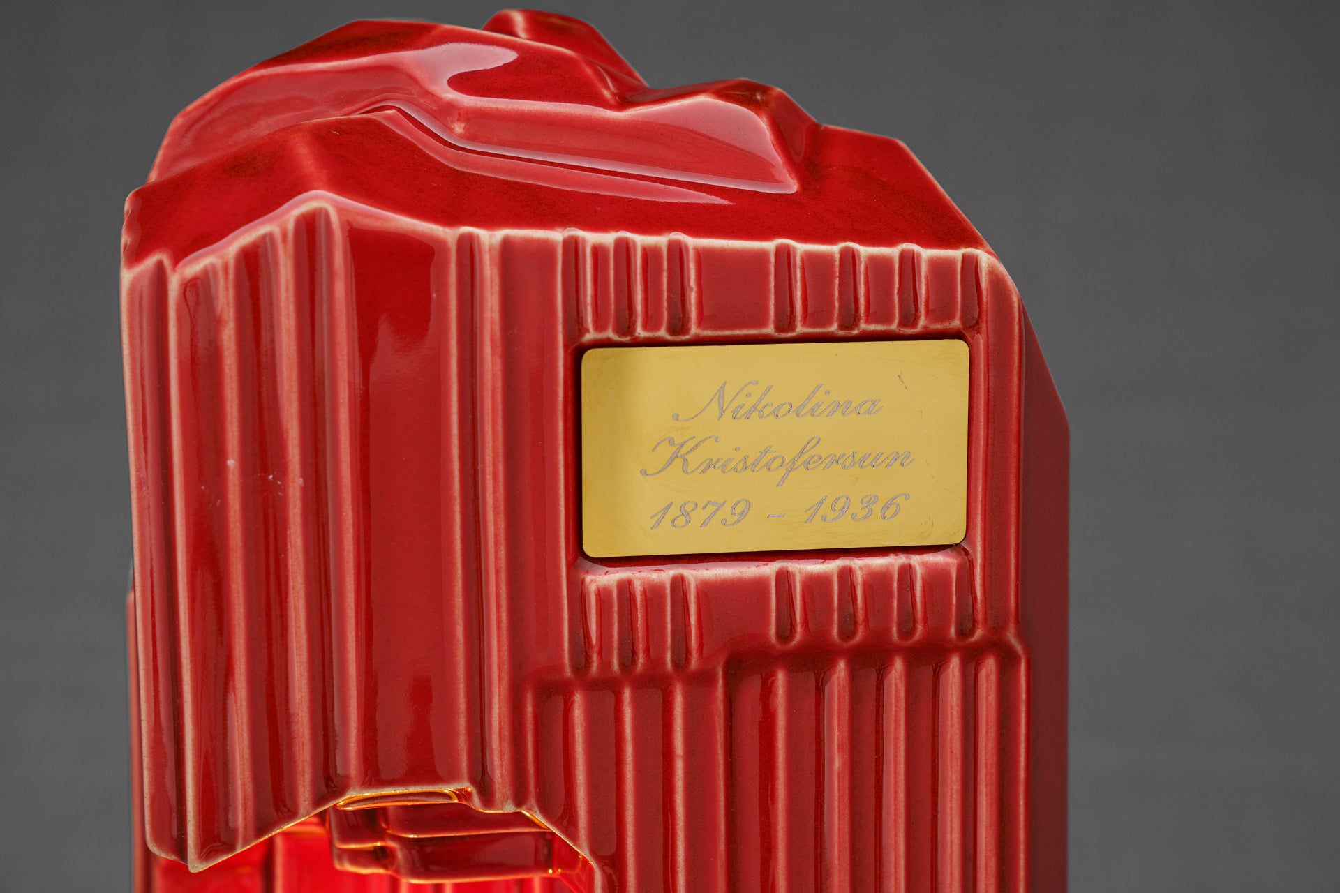 Cremation Candle Urn for Ashes "Heart" - Large | Red | Ceramic Urn - Pulvis Art Urns