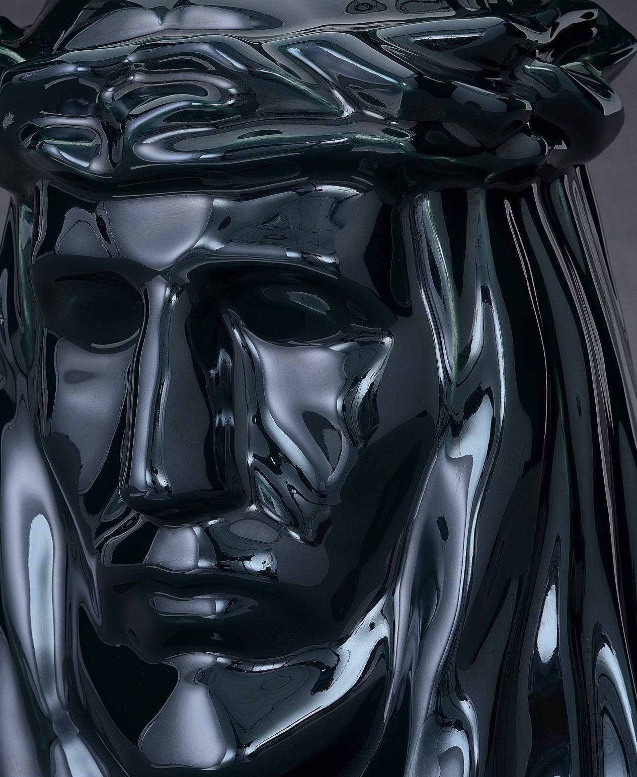 Handmade Cremation Urn for Ashes "The Christ" - Large | Oxide Green | Ceramic Urn - Pulvis Art Urns