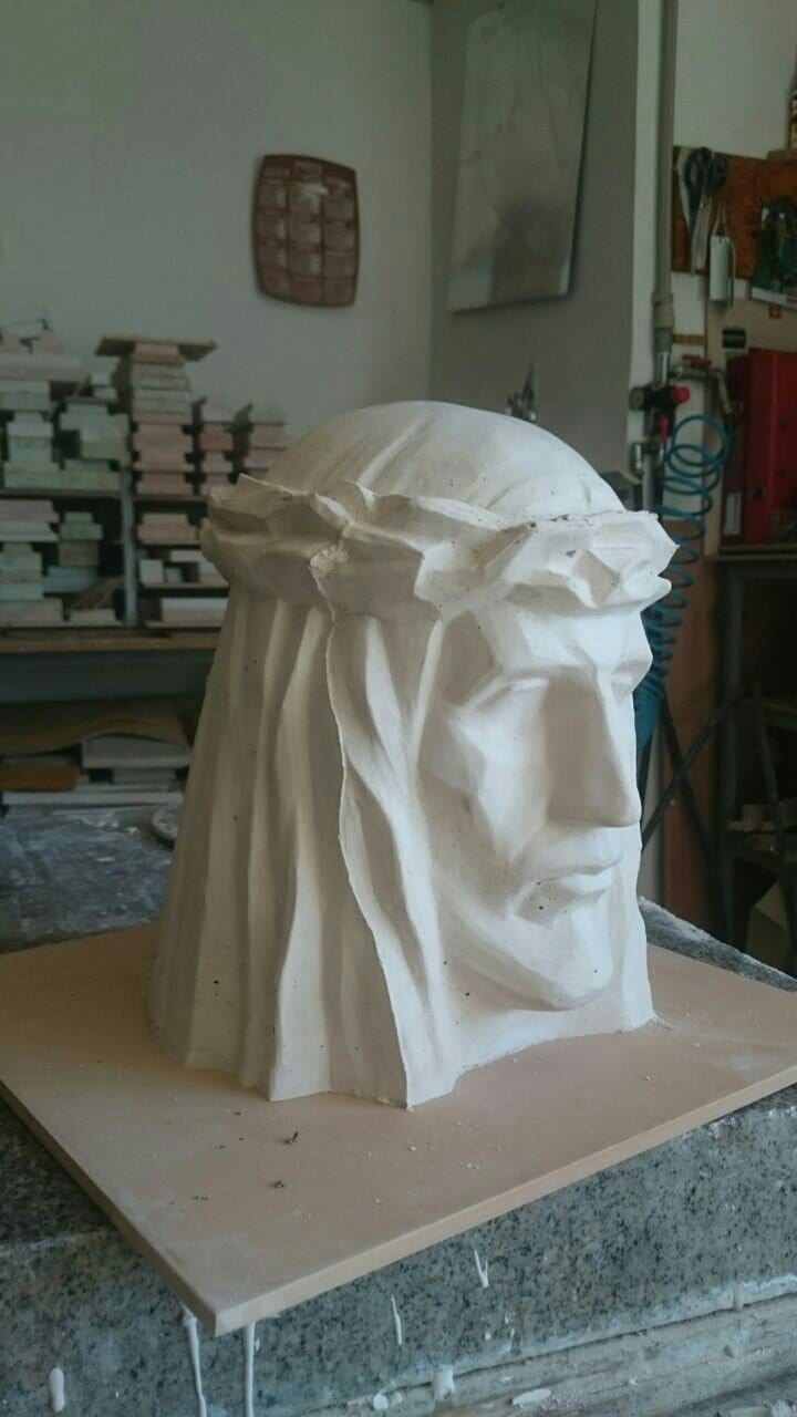 The Christ Handmade Cremation Urn for Ashes, size Large/Adult, color Unglazed-PulvisArtUrns-Pulvis Art Urns