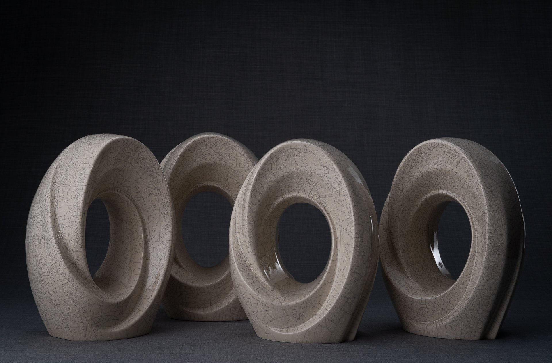 Handmade Cremation Urn for Ashes "The Passage" - Large Urn | Craquelure | Ceramic - Pulvis Art Urns