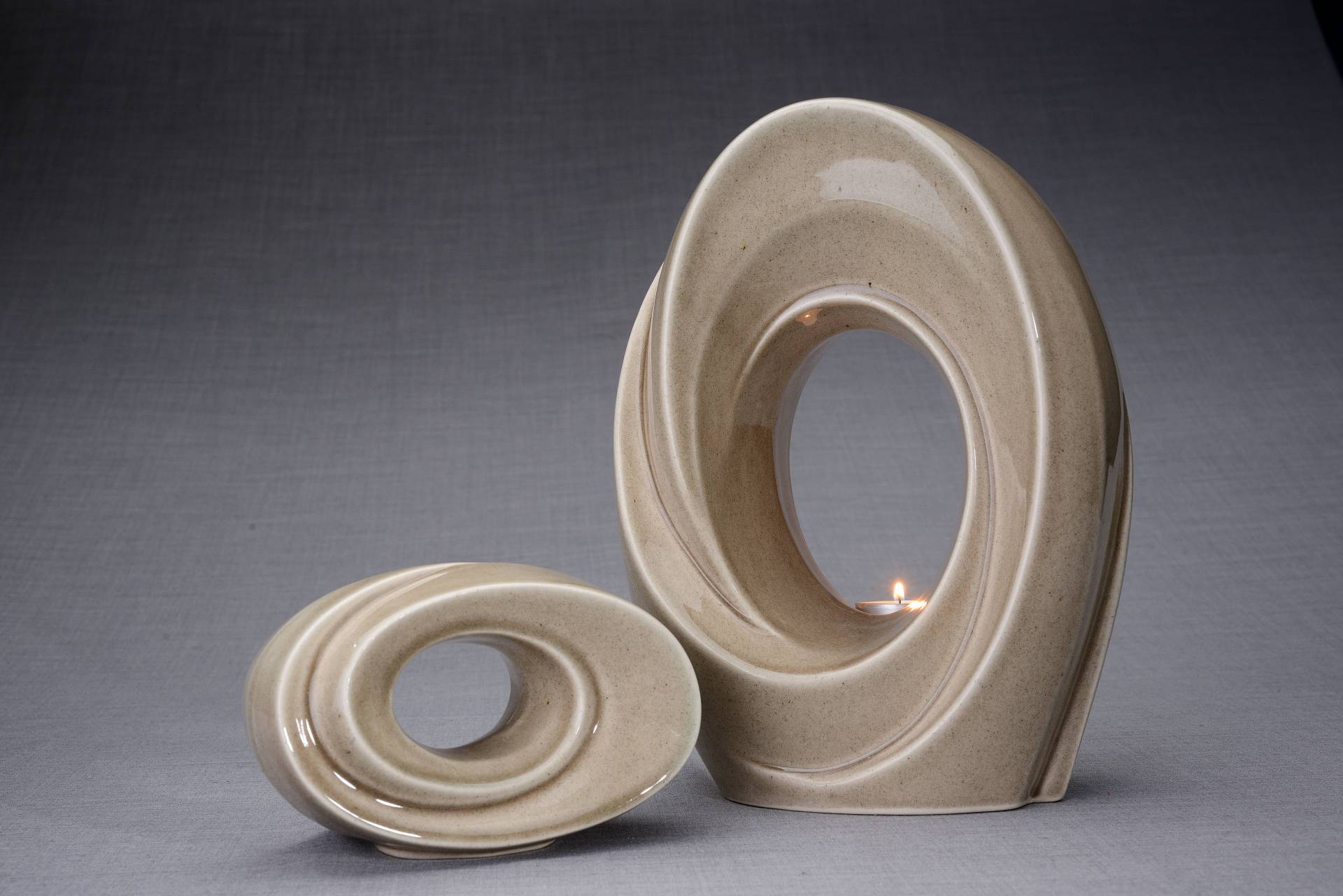 Set of Art Urns for Ashes "The Passage" - (Large urn + Keepsake) - Pulvis Art Urns