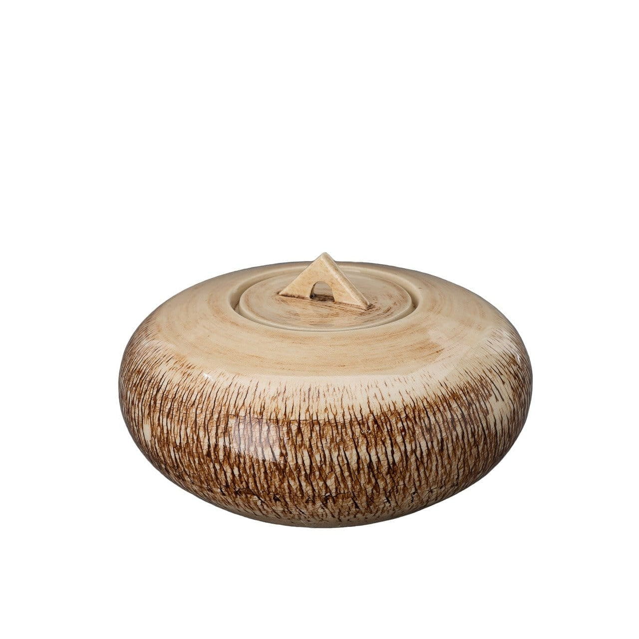 Pottery Wheel Urn for Ashes "Aeon" - Large | Manganese Brown | Ceramic - Pulvis Art Urns