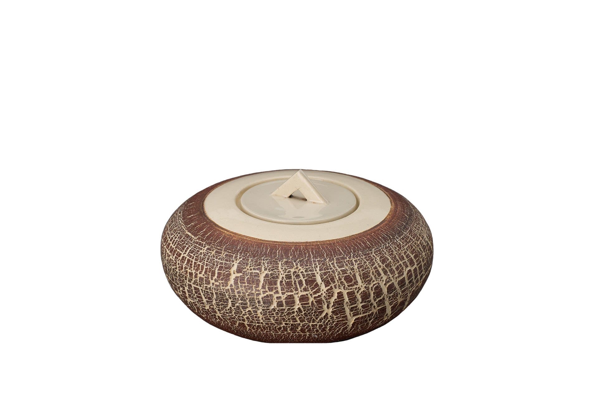 Pottery Wheel Urn for Ashes "Terra" - Large | Brown | Ceramic - Pulvis Art Urns