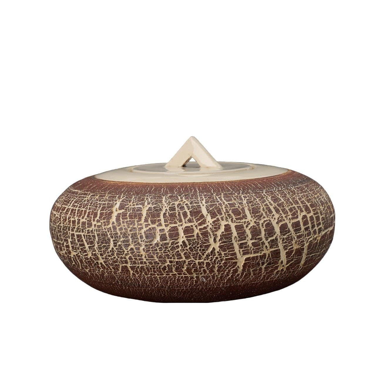 Pottery Wheel Urn for Ashes "Terra" - Large | Brown | Ceramic - Pulvis Art Urns