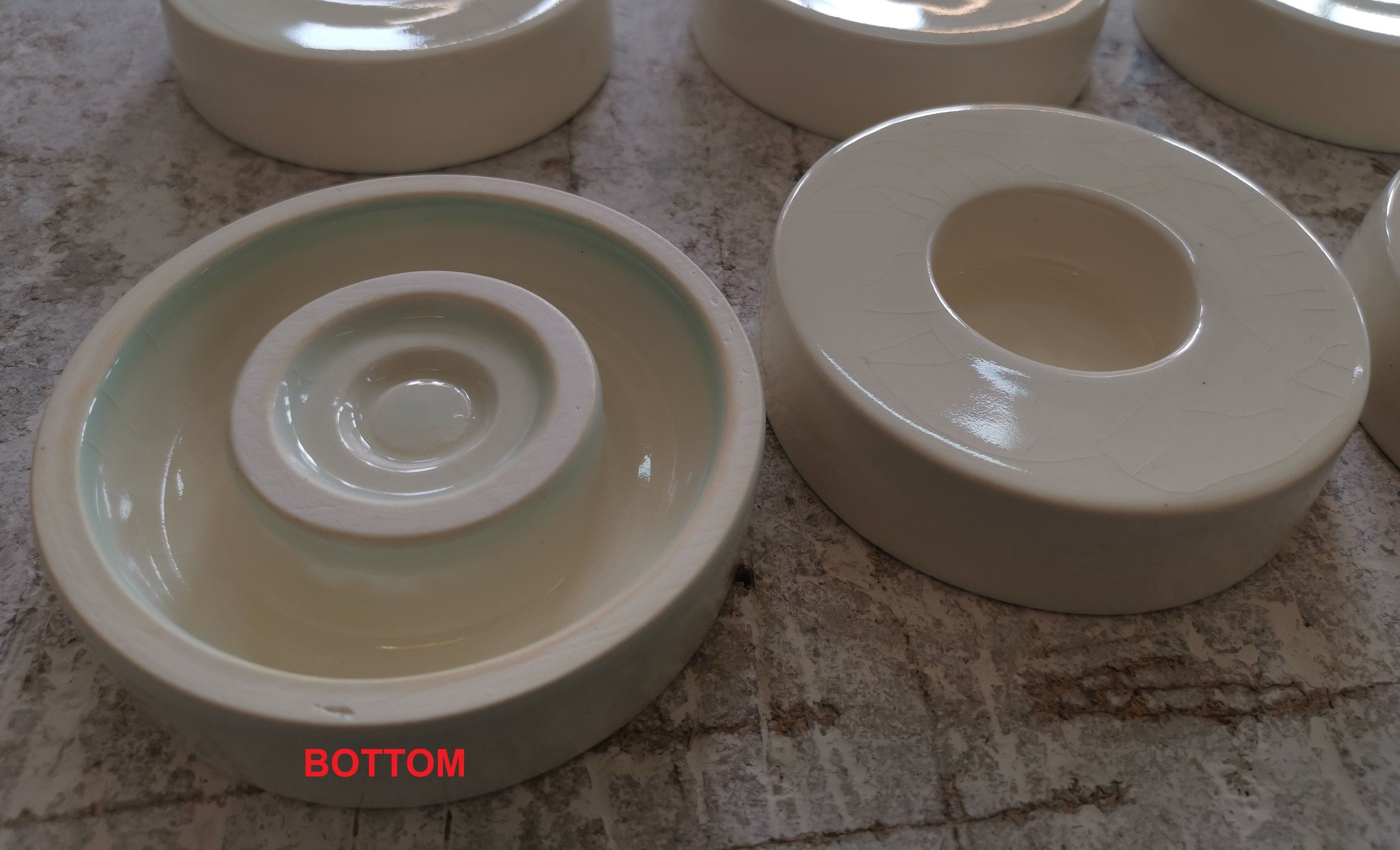 Caleo Handmade Candleholder for Cremation Urns - Oily Green Melange | Ceramic - Pulvis Art Urns