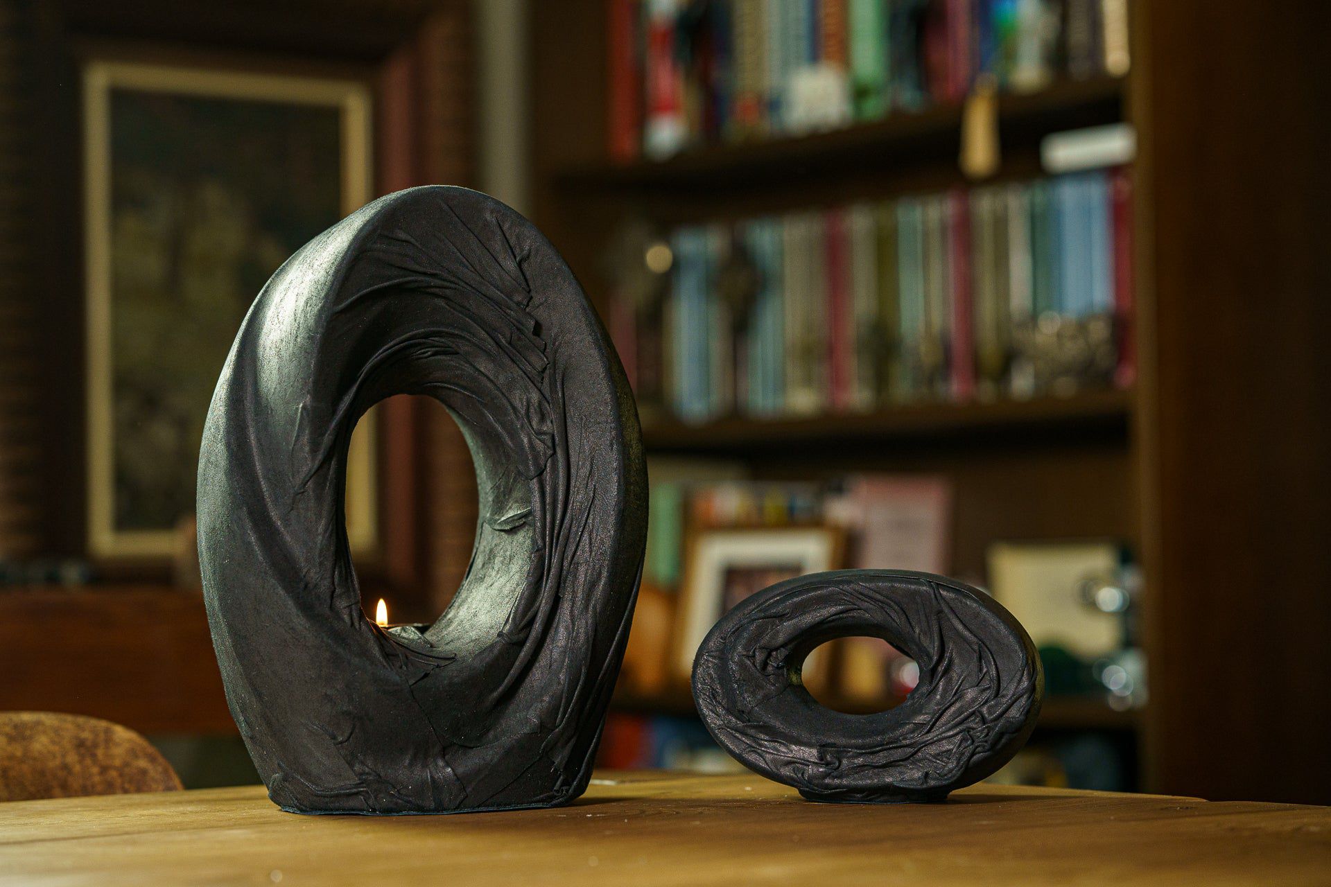 Handmade Cremation Urn for Ashes "The Passage" - Exclusive Leather Edition - Pulvis Art Urns