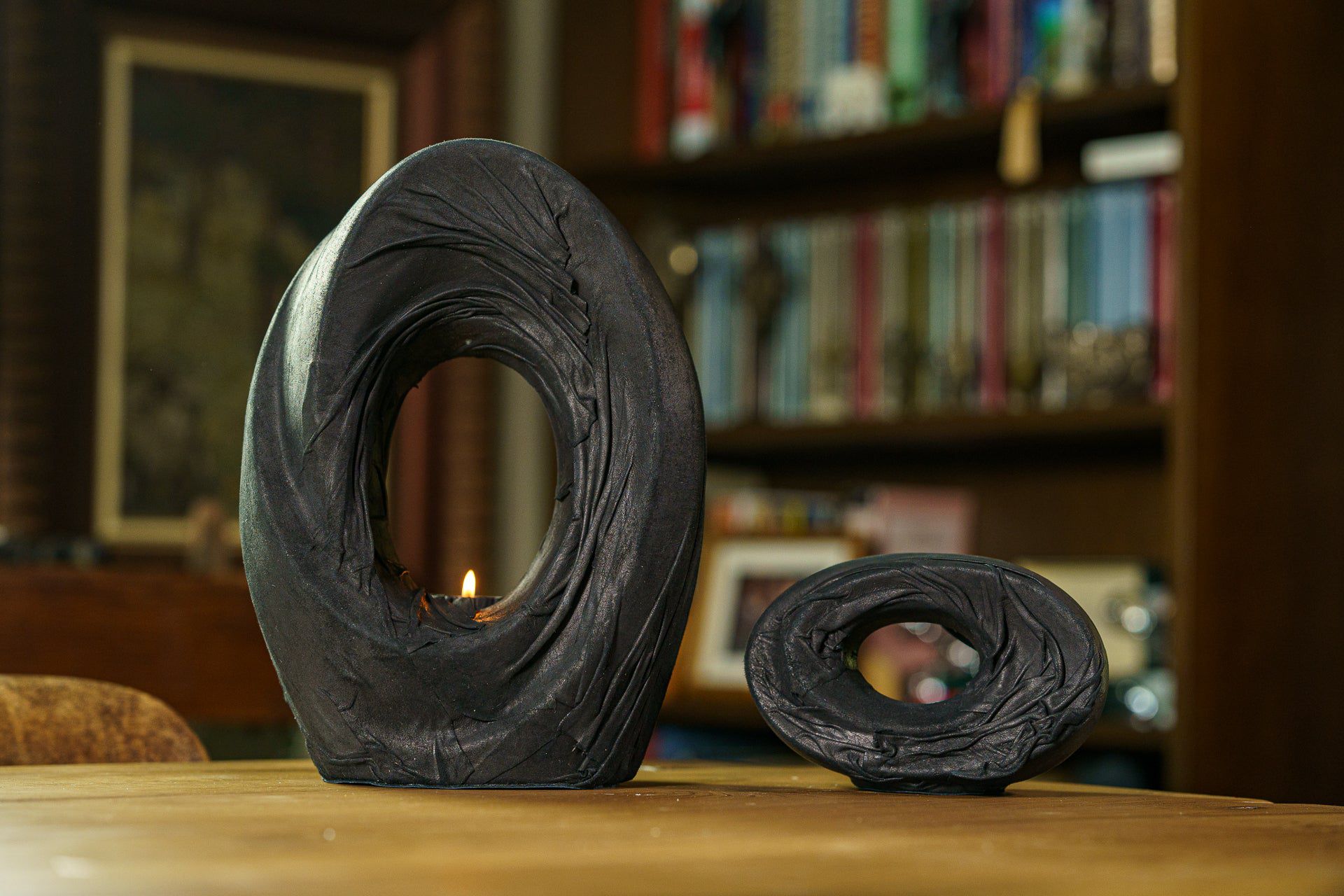 Handmade Cremation Urn for Ashes "The Passage" - Exclusive Leather Edition - Pulvis Art Urns