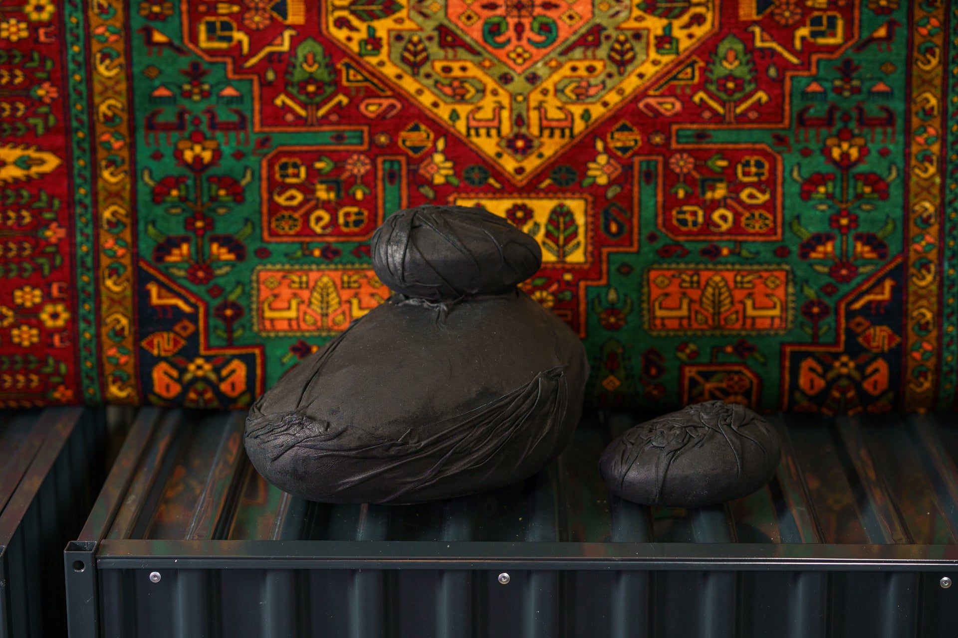 Leather Cremation Keepsake "Stone" - Exclusive Edition - Pulvis Art Urns