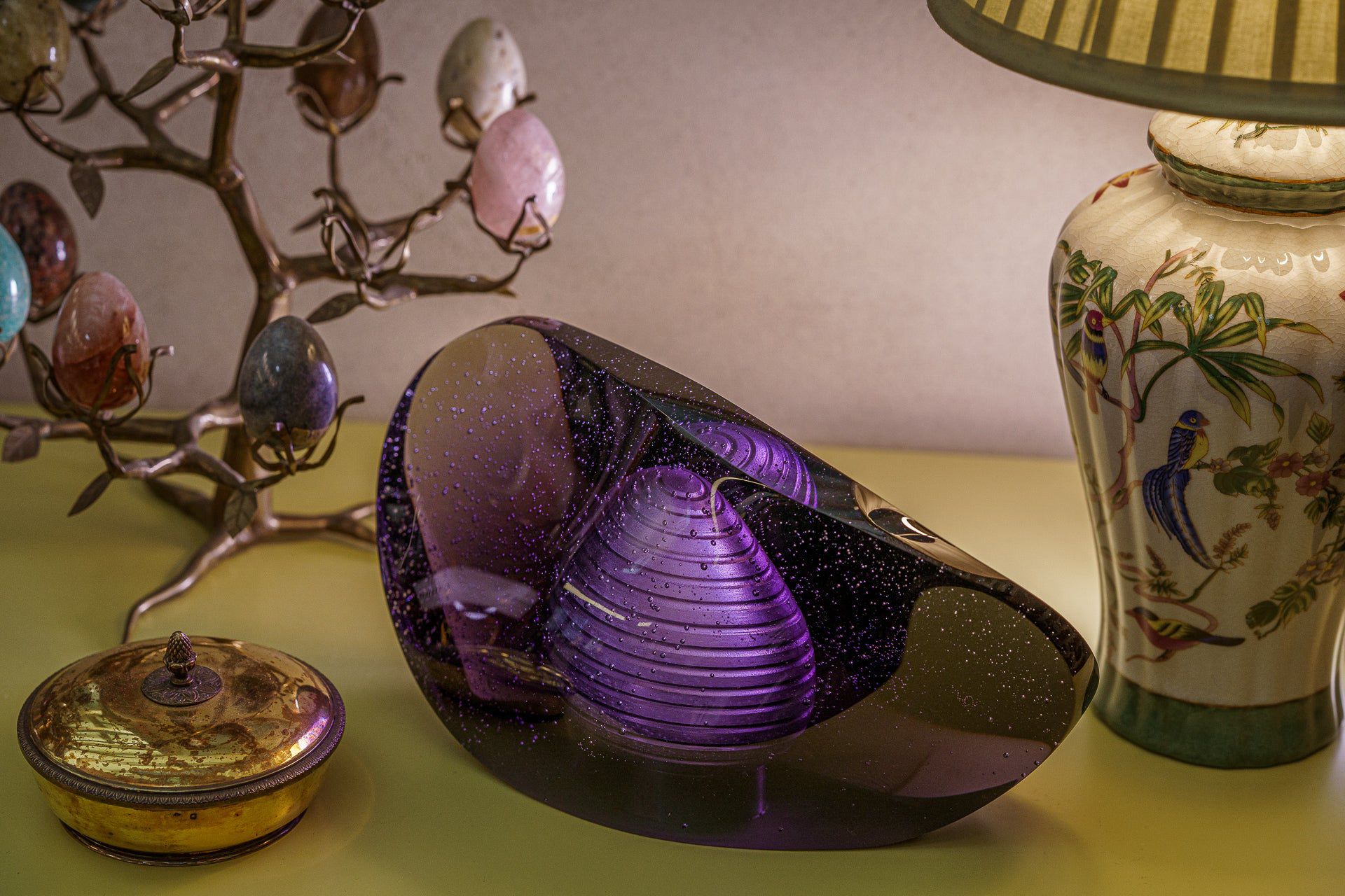 "Piece of time" Exclusive Molded Glass Urn for Ashes - Pulvis Art Urns