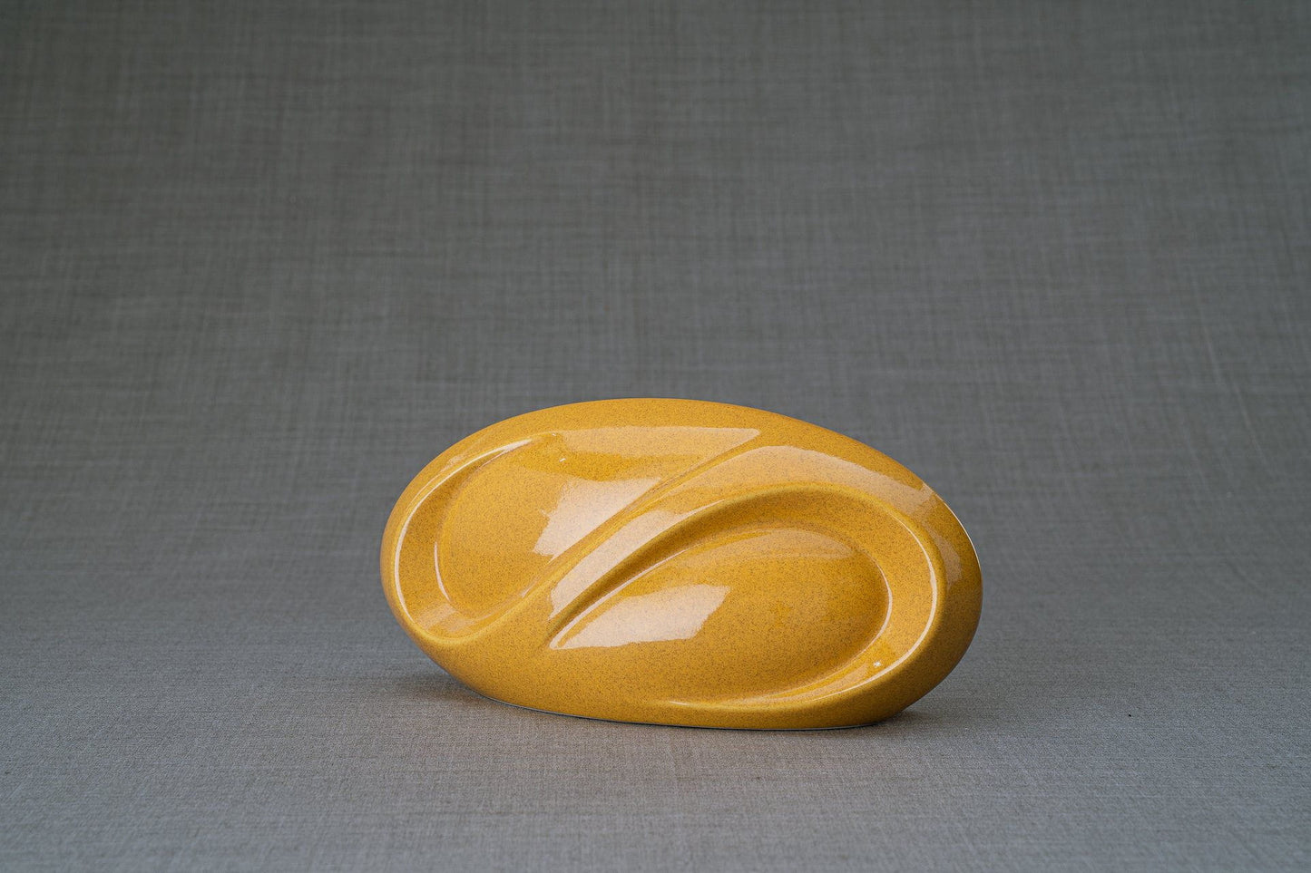 Pulvis Art Urns Keepsake Urn Eternity Handmade Cremation Keepsake Urn - Small | Amber Yellow | Ceramic