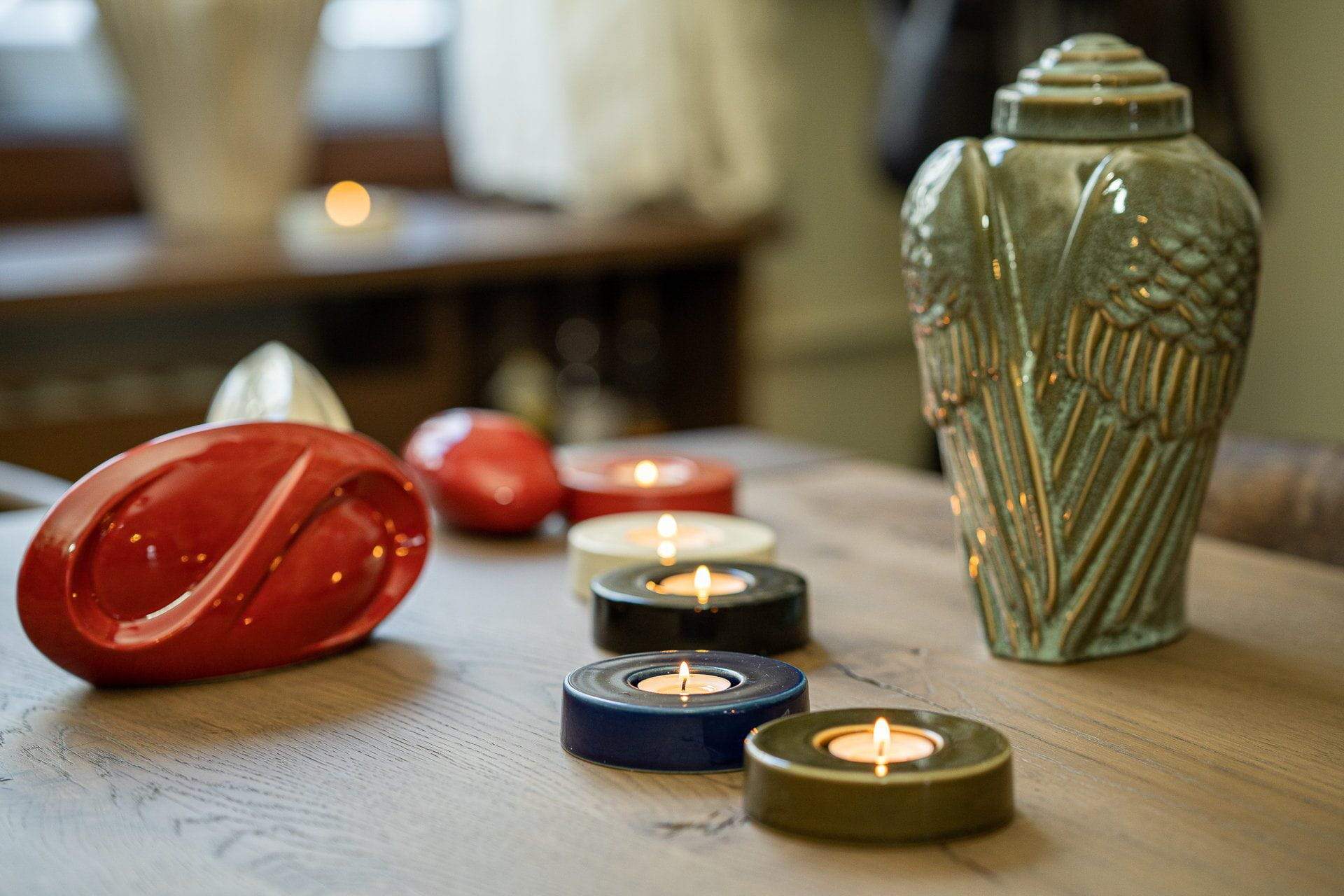 Eternity Handmade Cremation Keepsake Urn - Small Urn | Red | Ceramic - Pulvis Art Urns