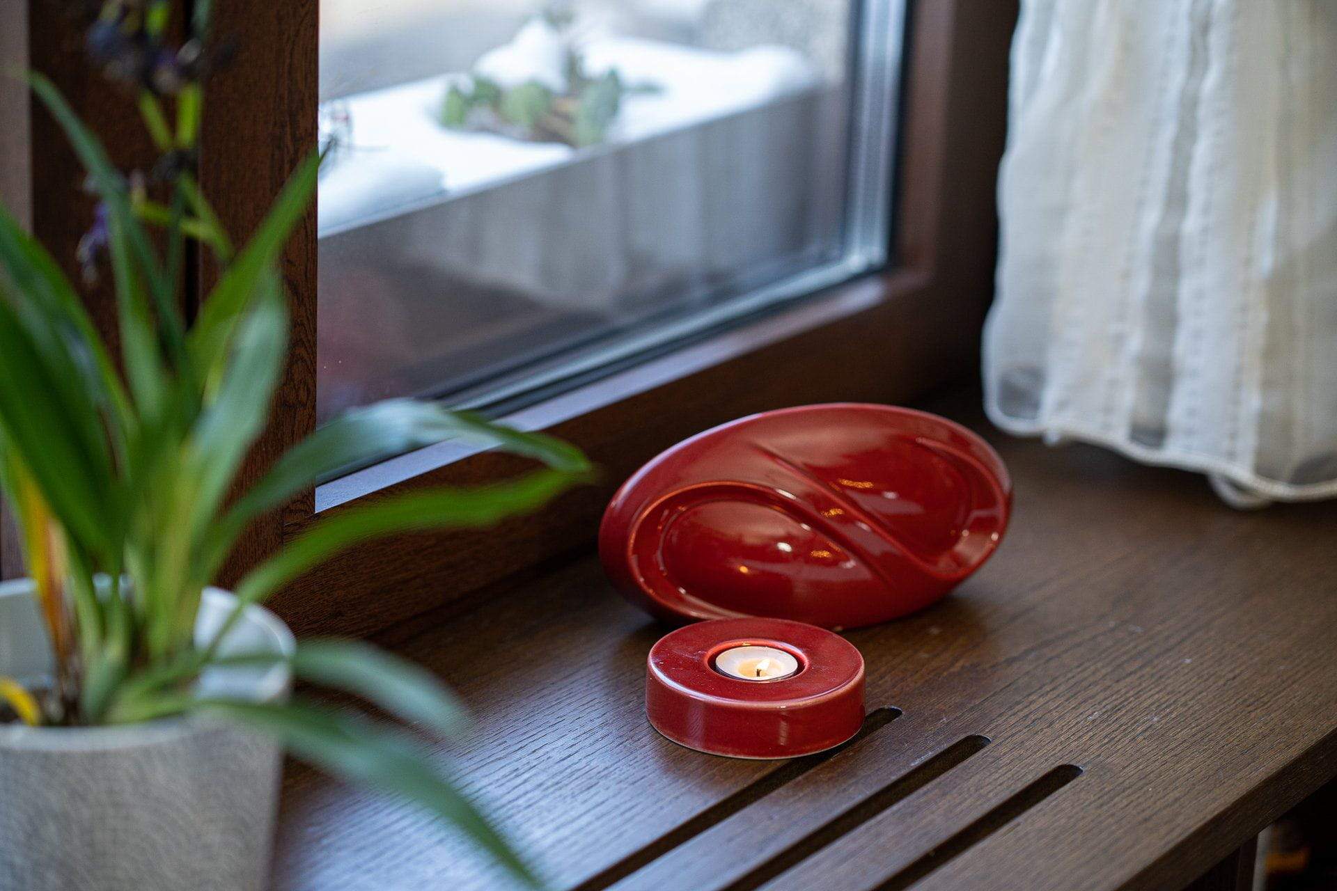 Pulvis Art Urns Keepsake Urn Eternity Handmade Cremation Keepsake Urn - Small Urn | Beige Grey | Ceramic