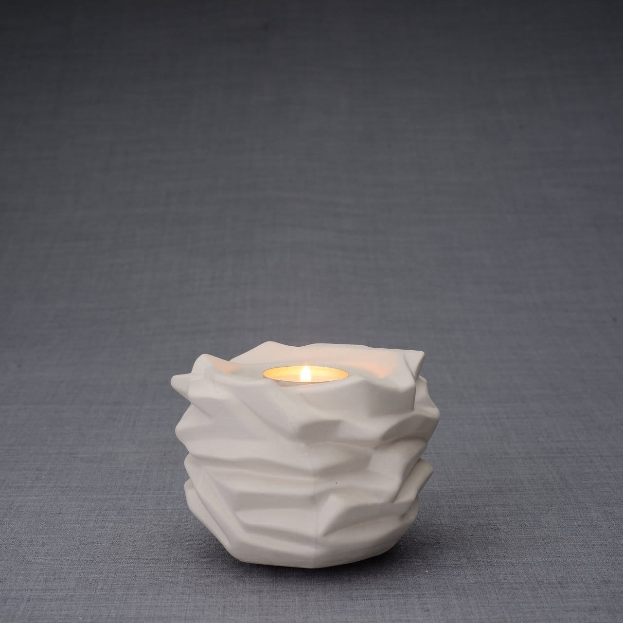 Candleholder Keepsake Urn For Ashes | Unglazed | Ceramic Keepsake - Pulvis Art Urns