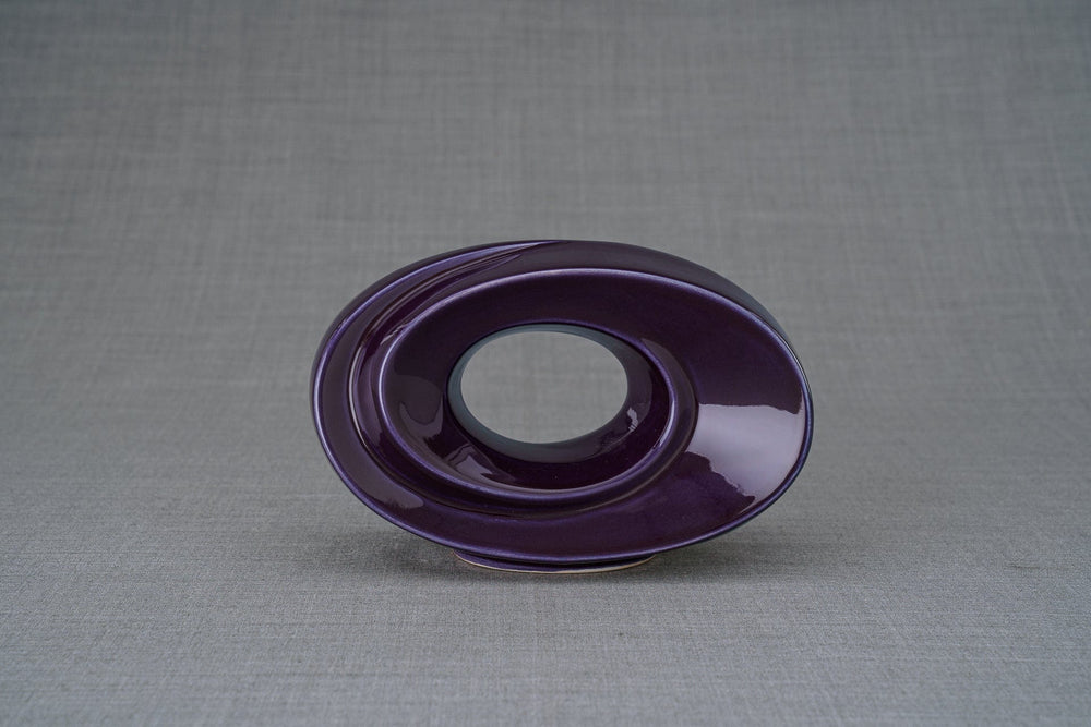 Pulvis Art Urns Keepsake Urn Handmade Cremation Keepsake Urn "The Passage" - Small | Violet | Ceramic