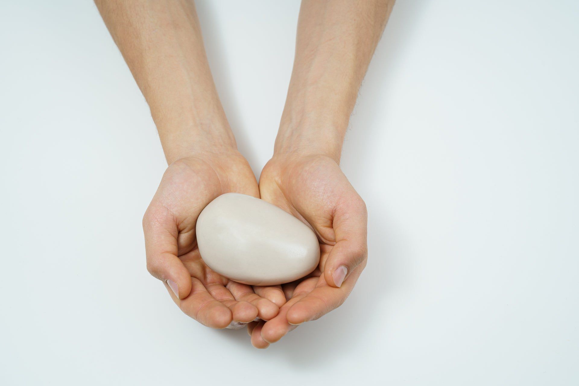 Handmade Mini Keepsake Urn "Palm Stone" - Red | Mini Ceramic Urn - Pulvis Art Urns