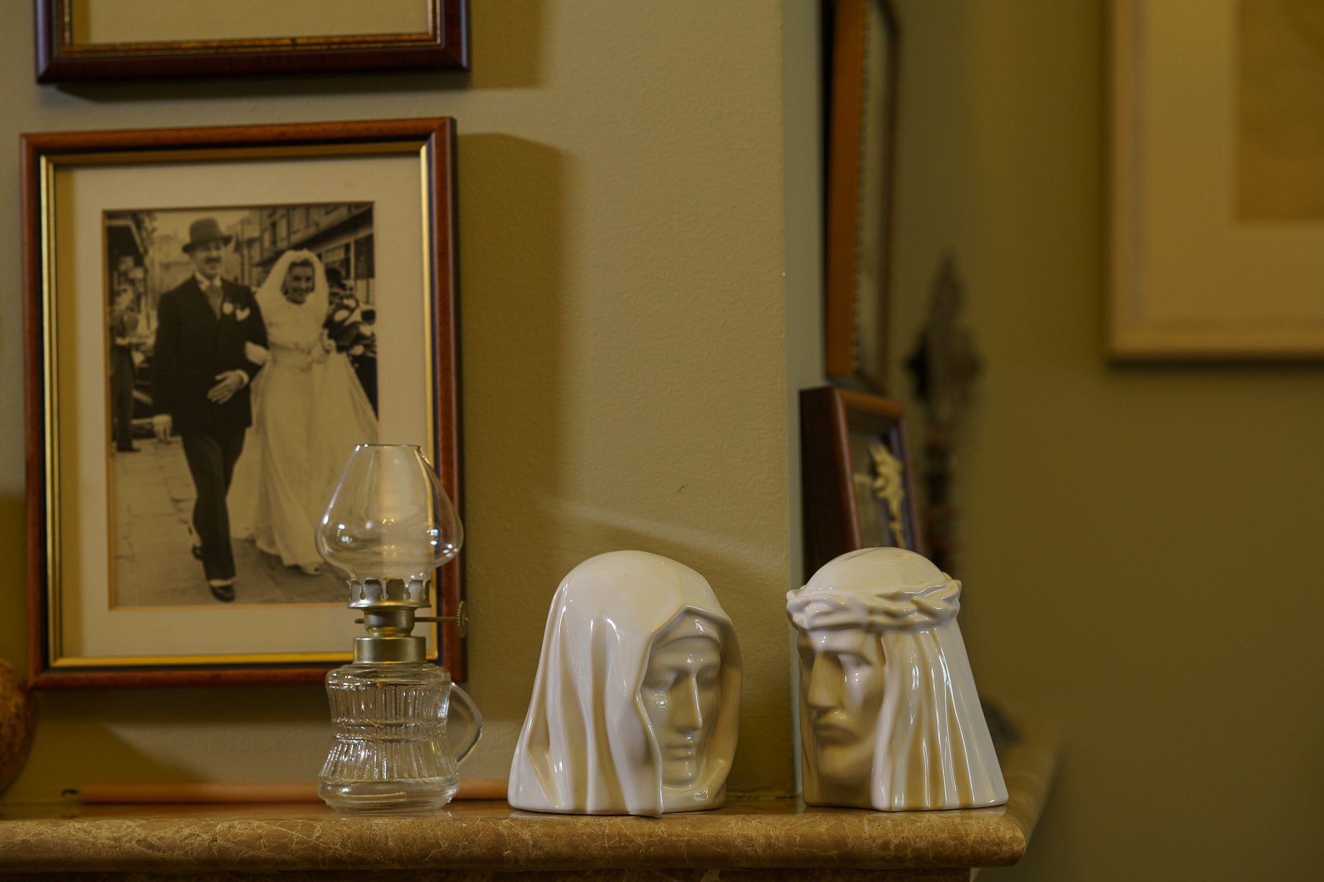 Handmade Mini Keepsake Urn "The Christ" - Light Sand | Ceramic Mini Urn - Pulvis Art Urns