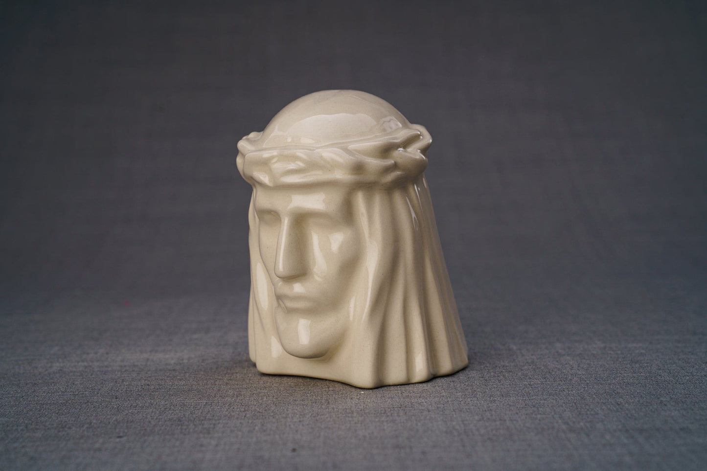 Pulvis Art Urns Keepsake Urn Handmade Mini Keepsake Urn "The Christ" - Transparent | Ceramic