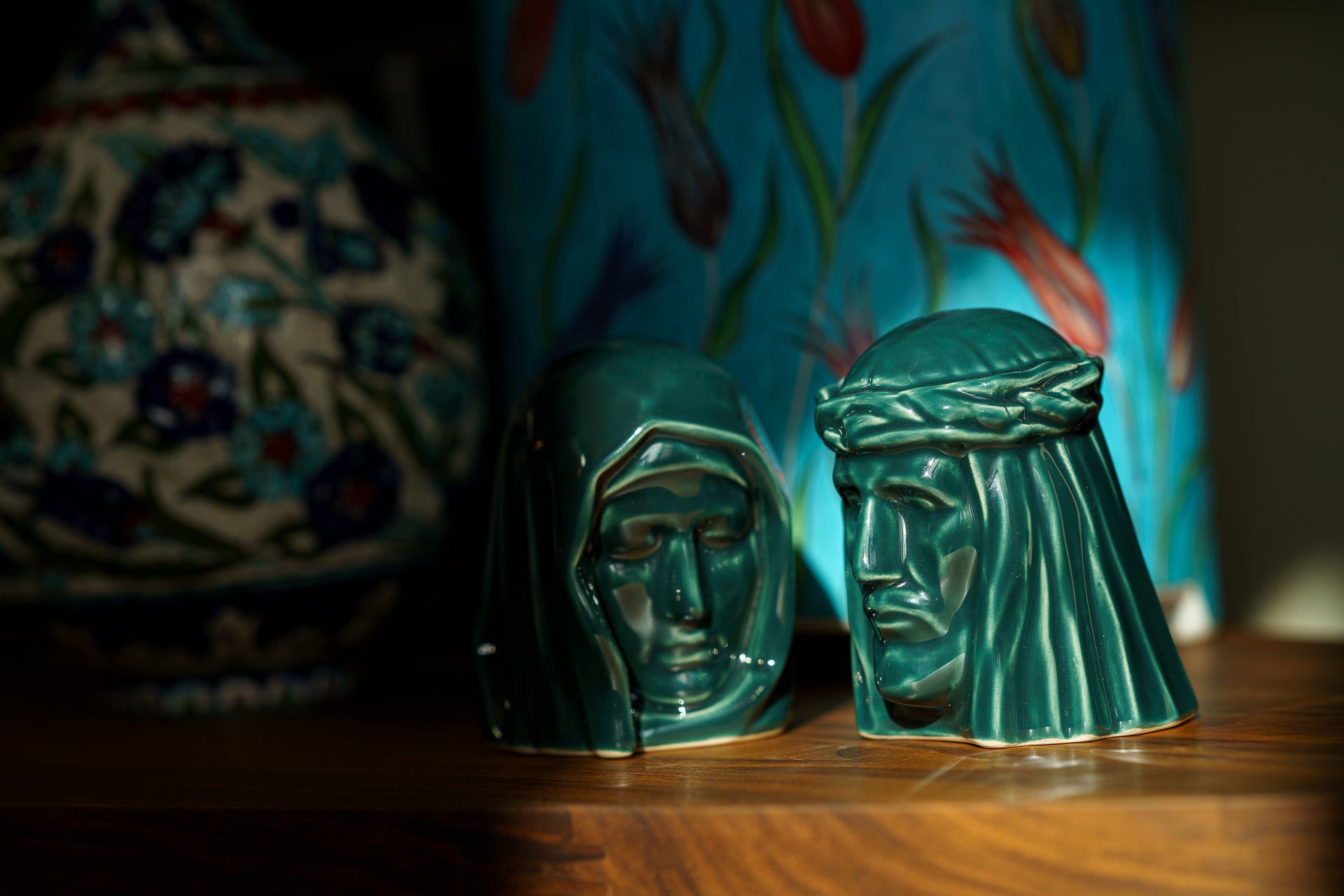 Handmade Mini Keepsake Urn "The Holy Mother" - Oxide Green | Mini Ceramic Urn - Pulvis Art Urns