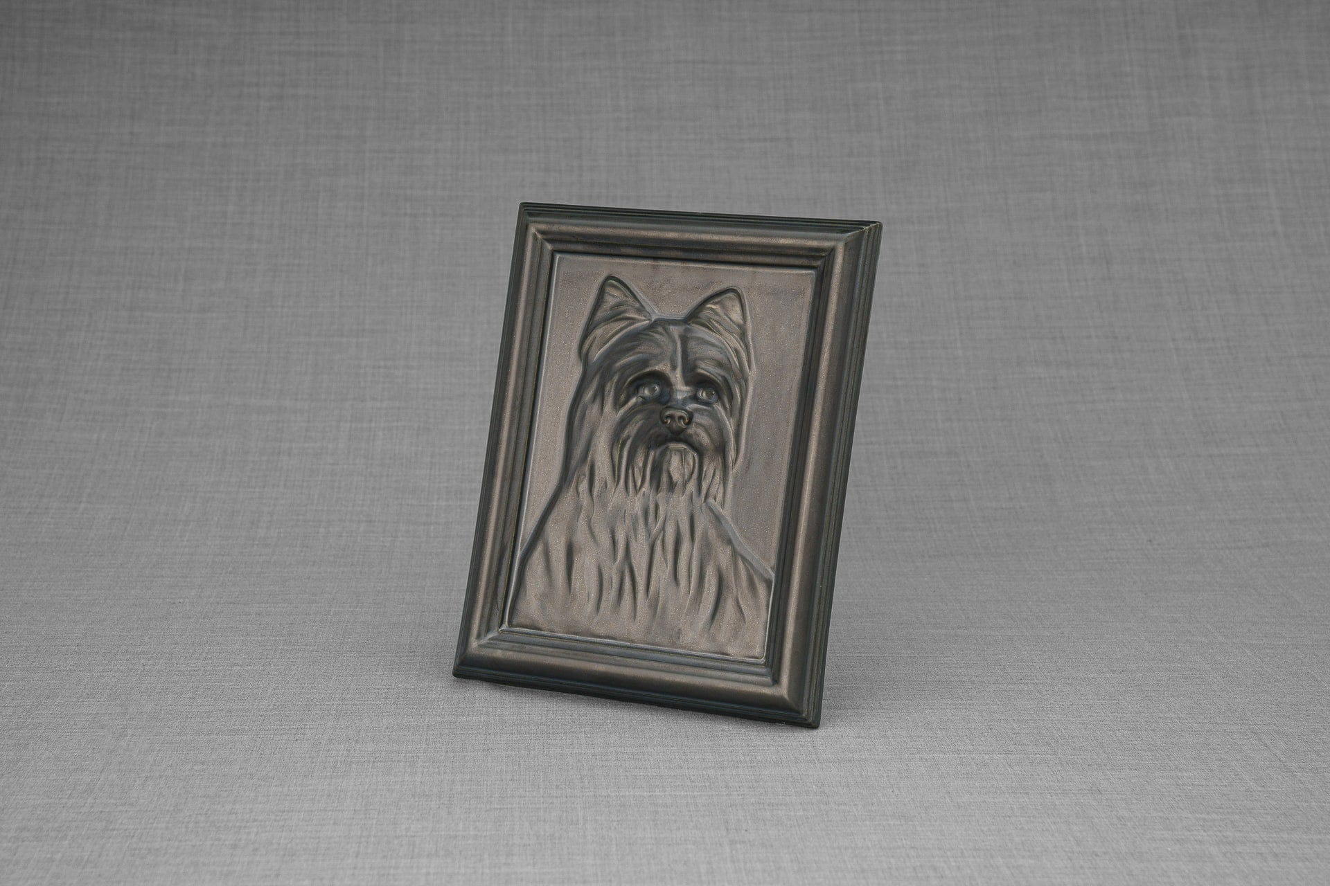 Yorkie Pet Urn - Dark Matte | Ceramic | Handmade - Pulvis Art Urns