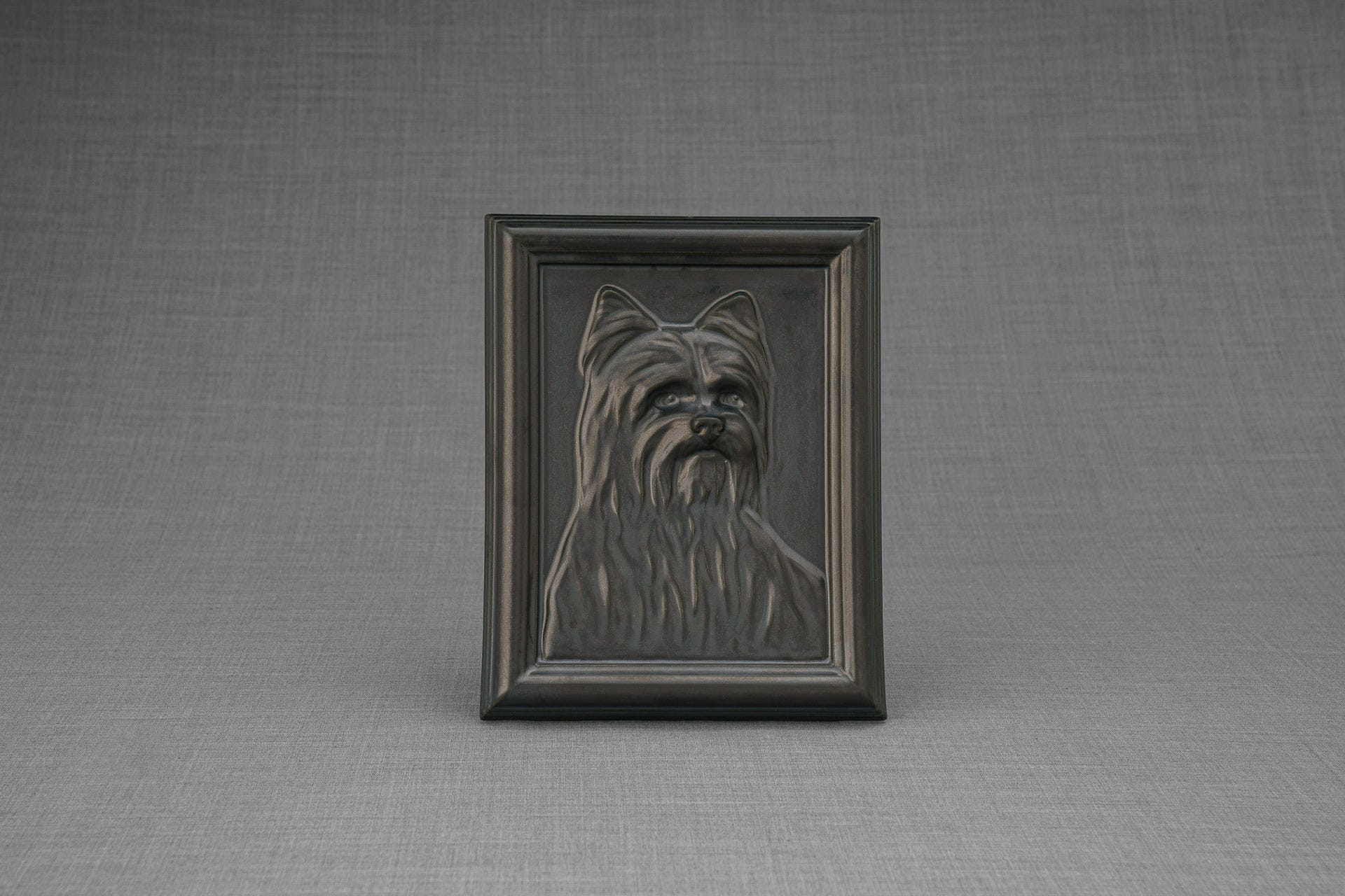 Yorkie Pet Urn - Dark Matte | Ceramic | Handmade - Pulvis Art Urns