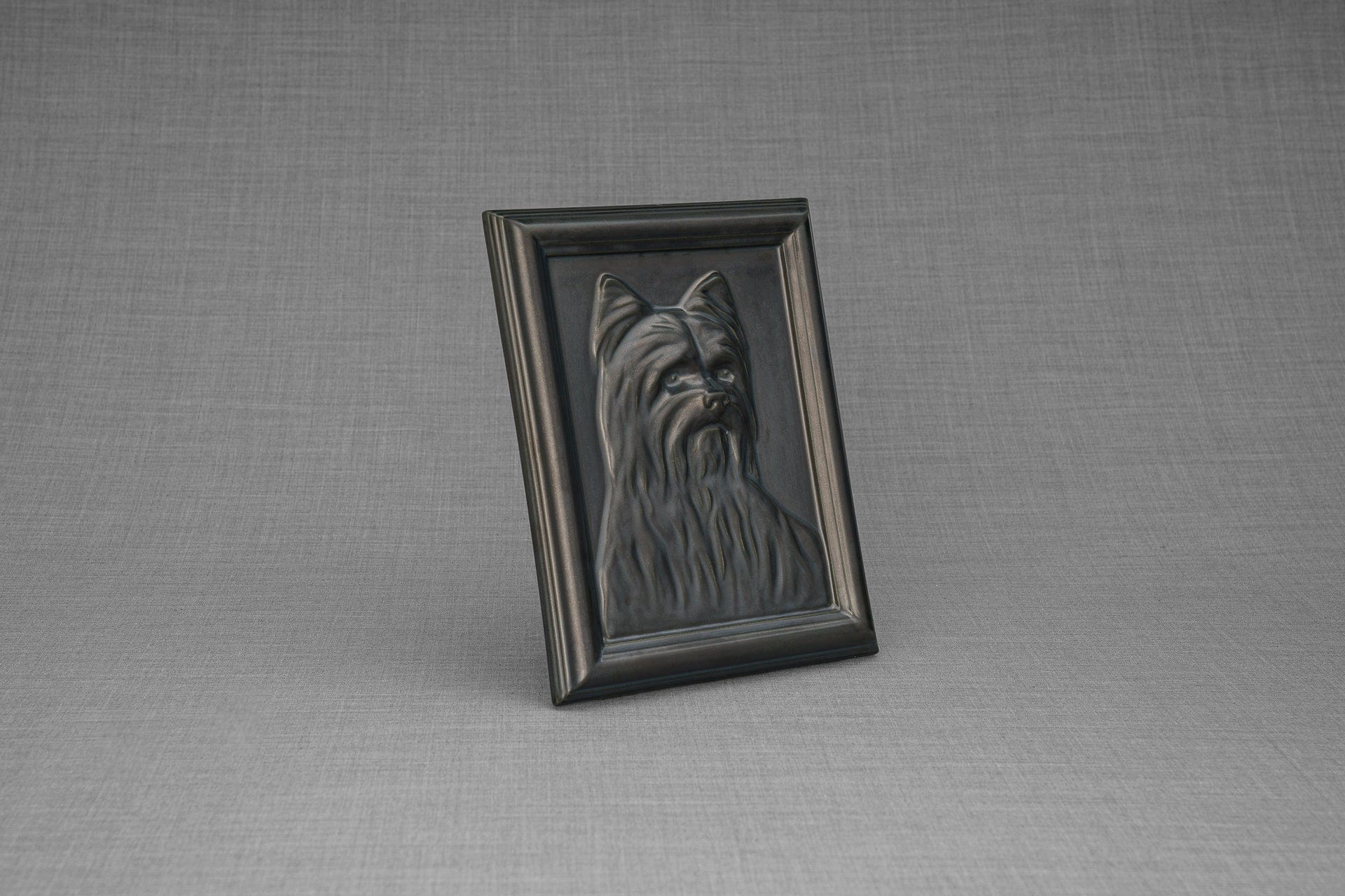 Yorkie Pet Urn - Dark Matte | Ceramic | Handmade - Pulvis Art Urns