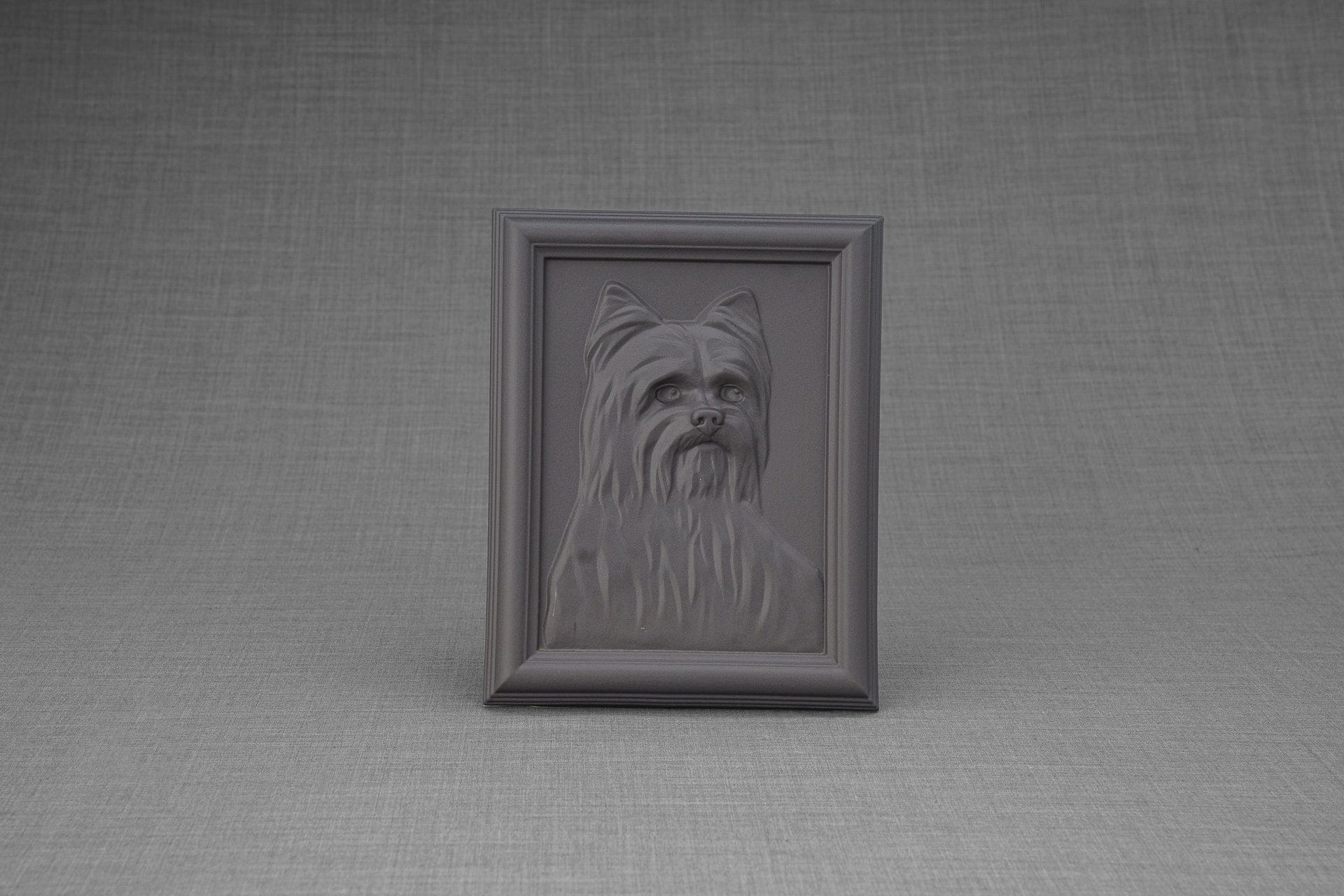 Yorkie Pet Urn - Gray Matte | Ceramic | Handmade - Pulvis Art Urns