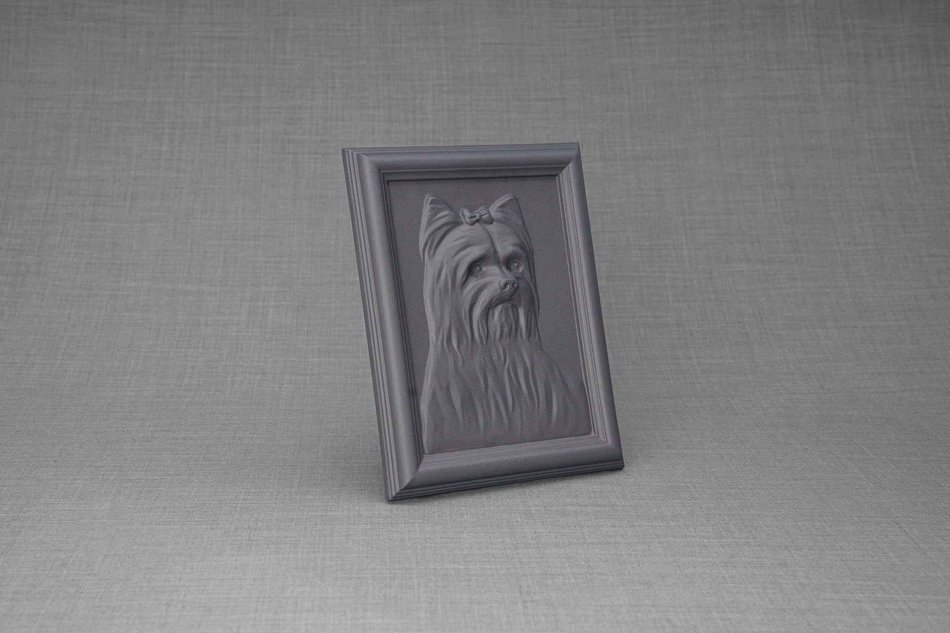 Yorkie Pet Urn - Gray Matte | Ceramic | Handmade - Pulvis Art Urns