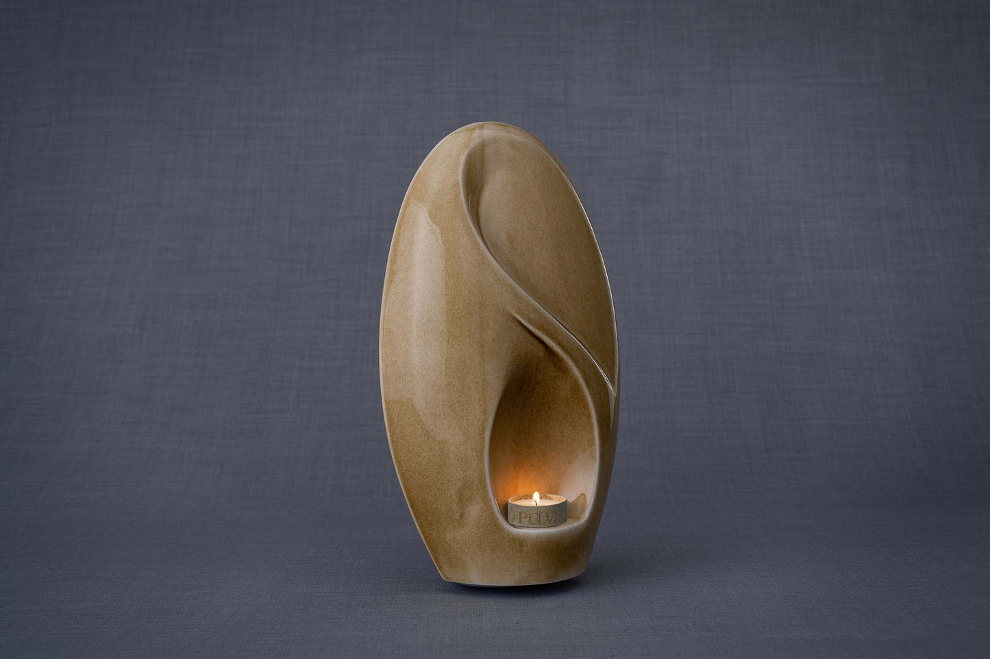 Pulvis Art Urns Adult Size Urn Eternity Handmade Cremation Urn for Ashes - Large | Dark Sand | Ceramic