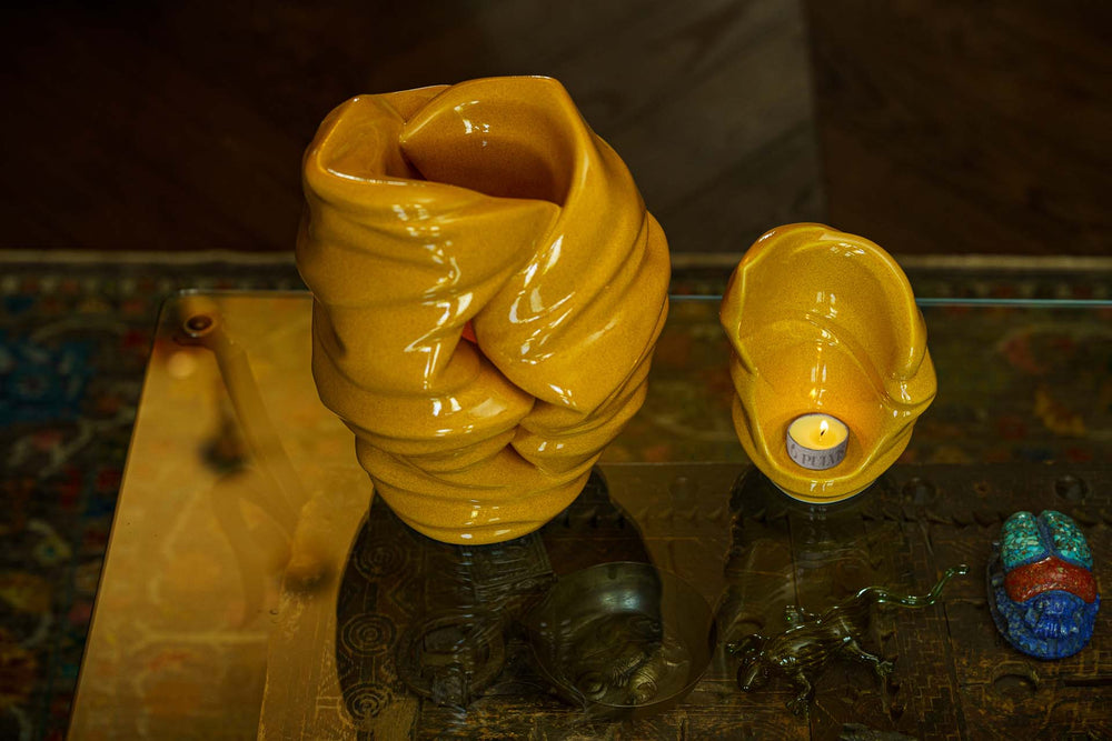 
                  
                    Pulvis Art Urns Adult Size Urn Handmade Cremation Urn for Ashes "Light" - Large | Dark Sand | Ceramic
                  
                