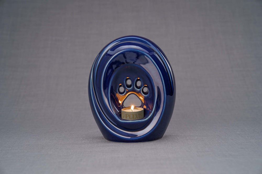 
                  
                    Pulvis Art Urns Pet Urn Paw Pet Urn for Ashes - Cobalt Metallic | Ceramic | Handmade
                  
                