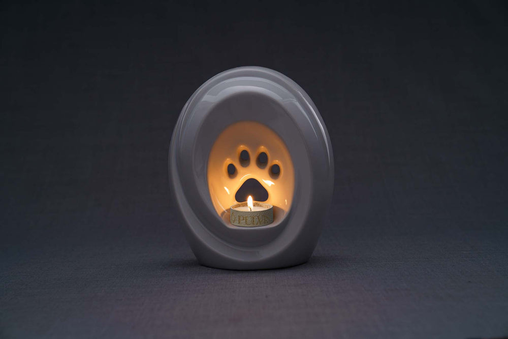 
                  
                    Pulvis Art Urns Pet Urn Paw Pet Urn for Ashes - White | Ceramic | Handmade
                  
                