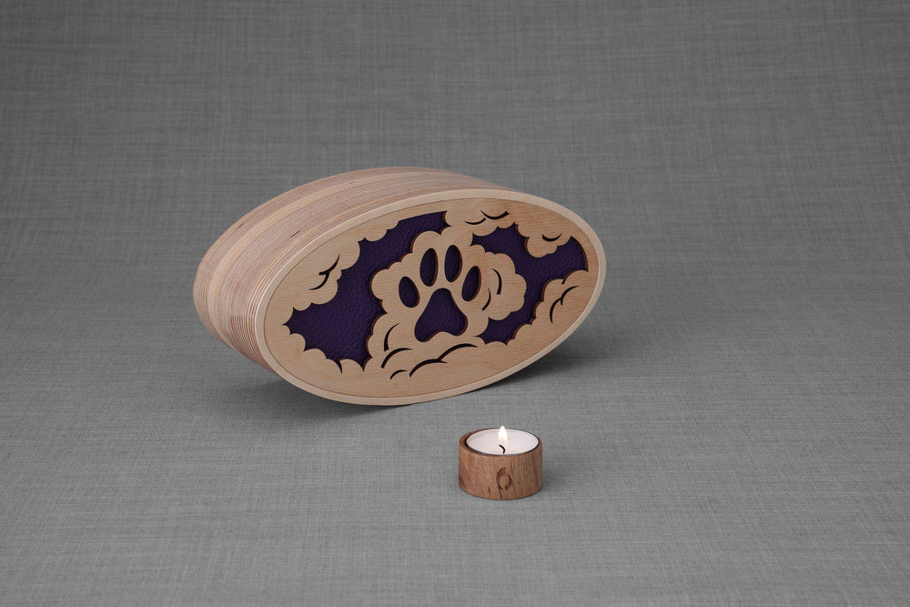 Pulvis Art Urns Pet Urn Sky Paw Cremation Urn - Plywood | Handmade Pet Urn