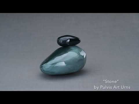 
                  
                    Cargue y reproduzca el vídeo en el visor de la Galería, Urna de cremación de piedra hecha a mano para cenizas, tamaño grande/adulto,
                  
                