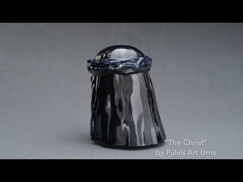 
                  
                    Cargue y reproduzca el vídeo en el visor de la Galería, La urna de cremación para cenizas hecha a mano Cristo, tamaño Grande/Adulto,
                  
                