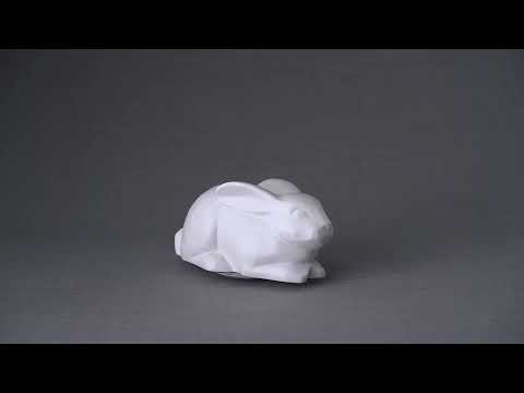 
                  
                    Load and play video in Gallery viewer, Rabbit Urn For Ashes - White Matte  | Ceramic Bunny Urn
                  
                