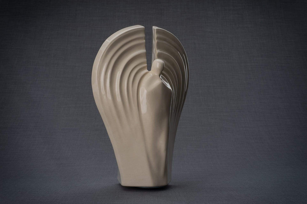 Urna de cremación para cenizas hecha a mano por Guardian, tamaño grande/adulto, color transparente-Urnas de arte de Pulvis