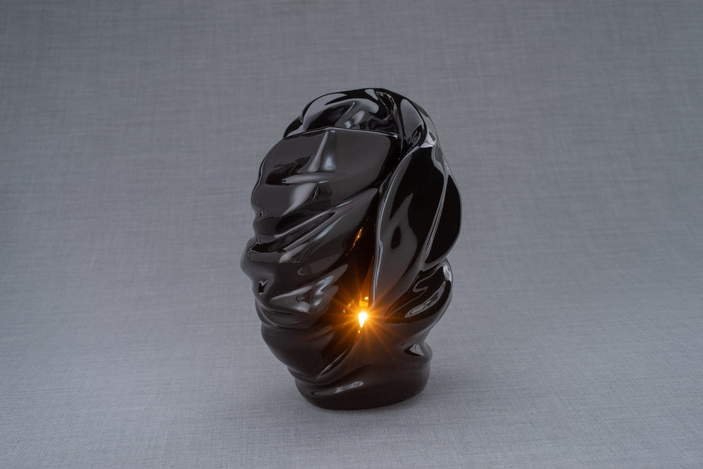 
                  
                    Urna de cremación ligera hecha a mano para cenizas, tamaño grande/adulto, color lámpara negra-Urnas de arte de Pulvis
                  
                