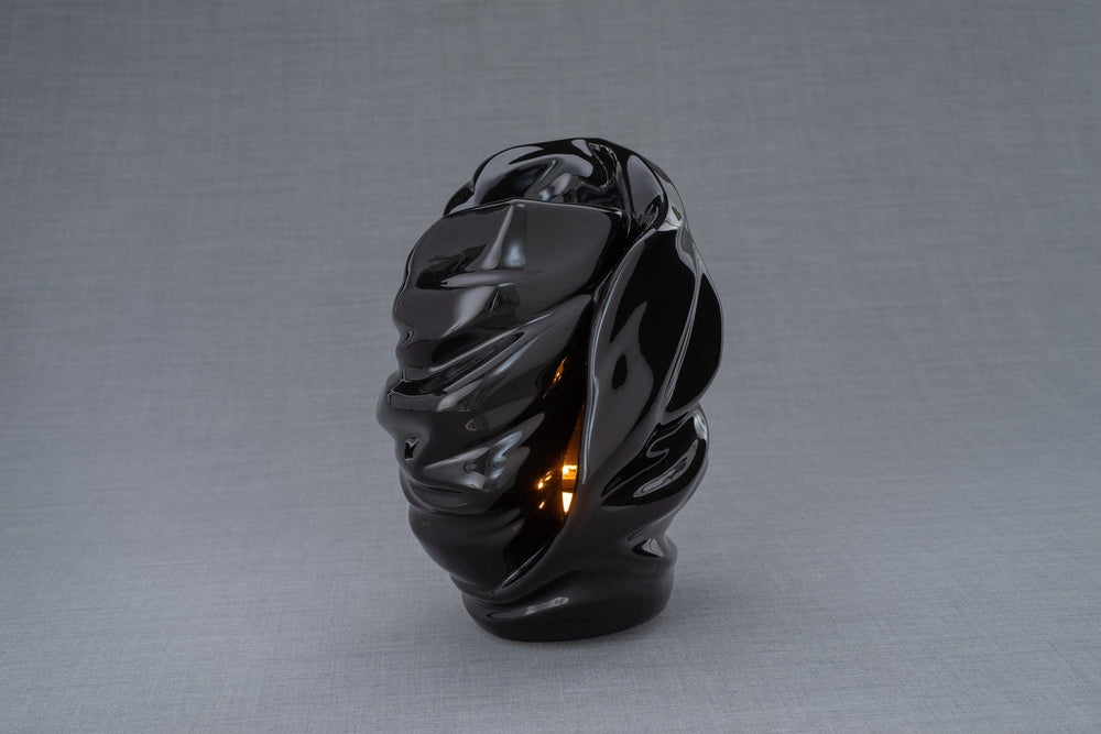
                  
                    Urna de cremación ligera hecha a mano para cenizas, tamaño grande/adulto, color lámpara negra-Urnas de arte de Pulvis
                  
                