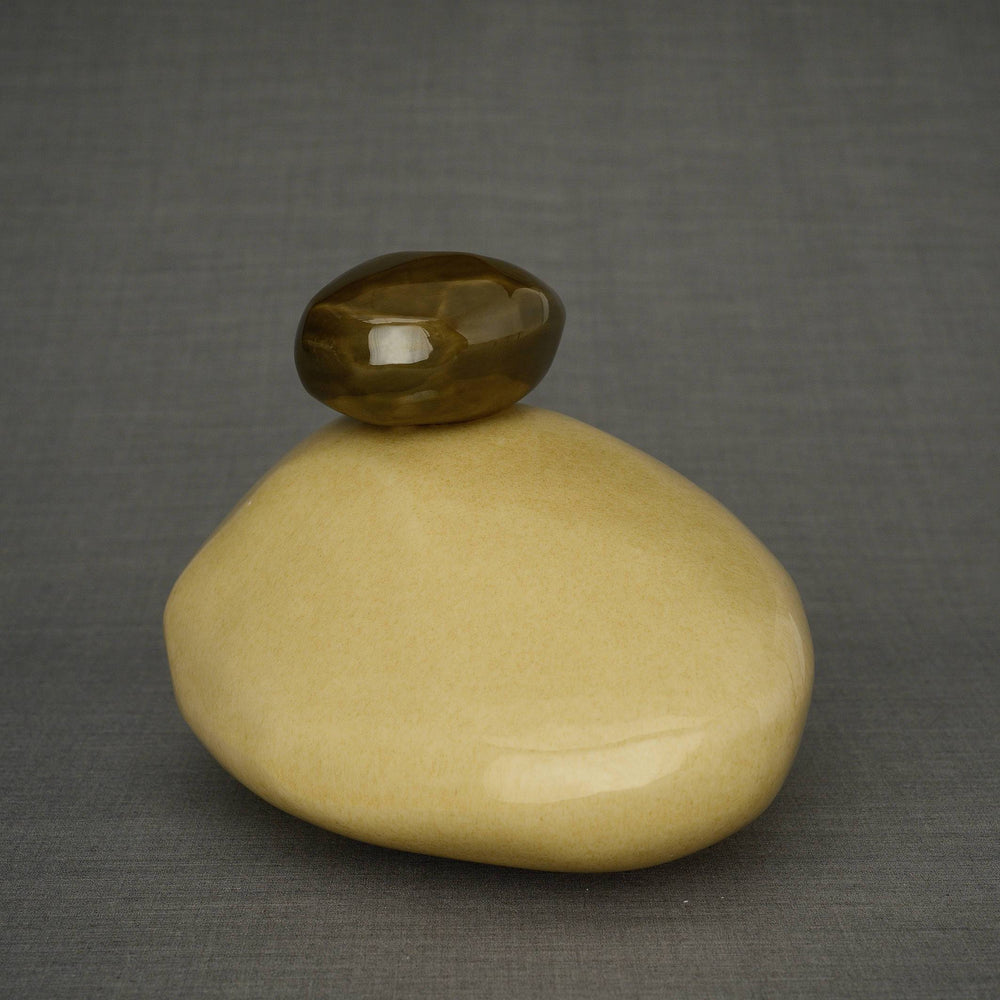 
                  
                    Urna de cremación de piedra hecha a mano para cenizas, tamaño grande/adulto, color arena clara-PulvisArtUrns-Pulvis Art Urns
                  
                
