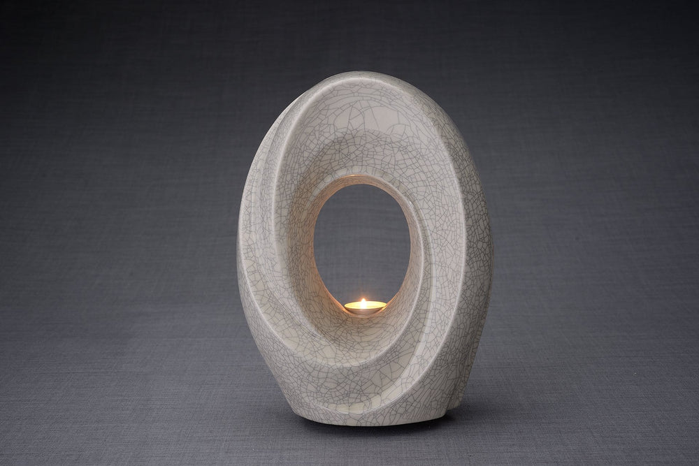 
                  
                    Urna de cremación para cenizas hecha a mano, tamaño grande/adulto, color craquelado-Urnas de arte pulvis
                  
                