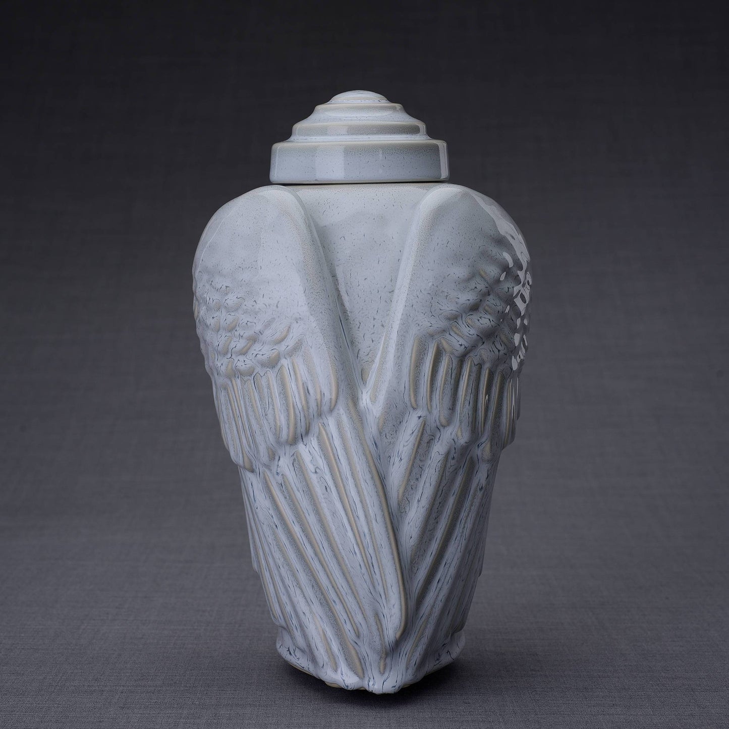 
                  
                    Urna de cremación para cenizas hecha a mano, tamaño grande/adulto, color gris melange-PulvisArtUrns-Pulvis Art Urns
                  
                