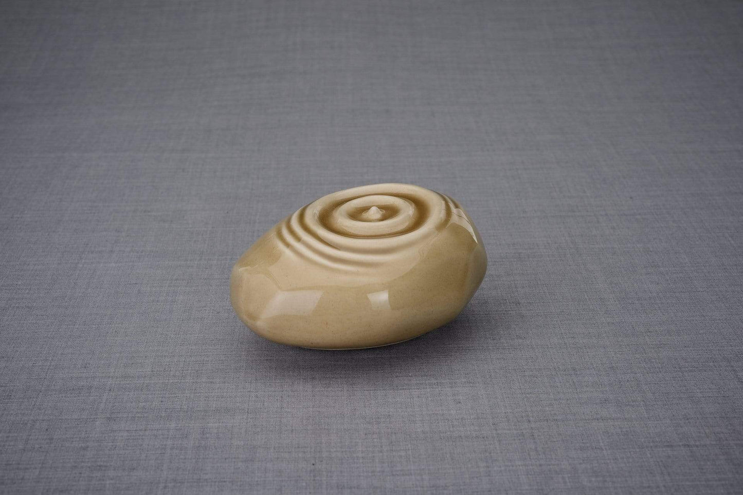 Urna de cremación hecha a mano para cenizas, color beige-Urnas artísticas