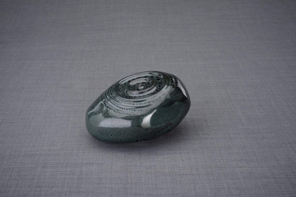 Urna de cremación hecha a mano Resonance para cenizas, color negro melange-Urnas de arte de Pulvis