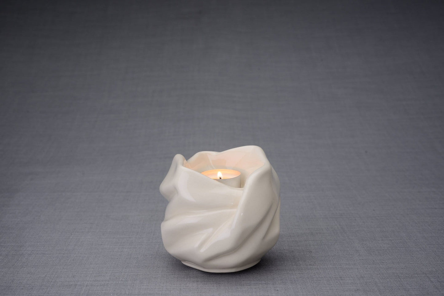 Urna de cremación hecha a mano para las cenizas, color transparente, portavelas - Urnas de arte de Pulvis
