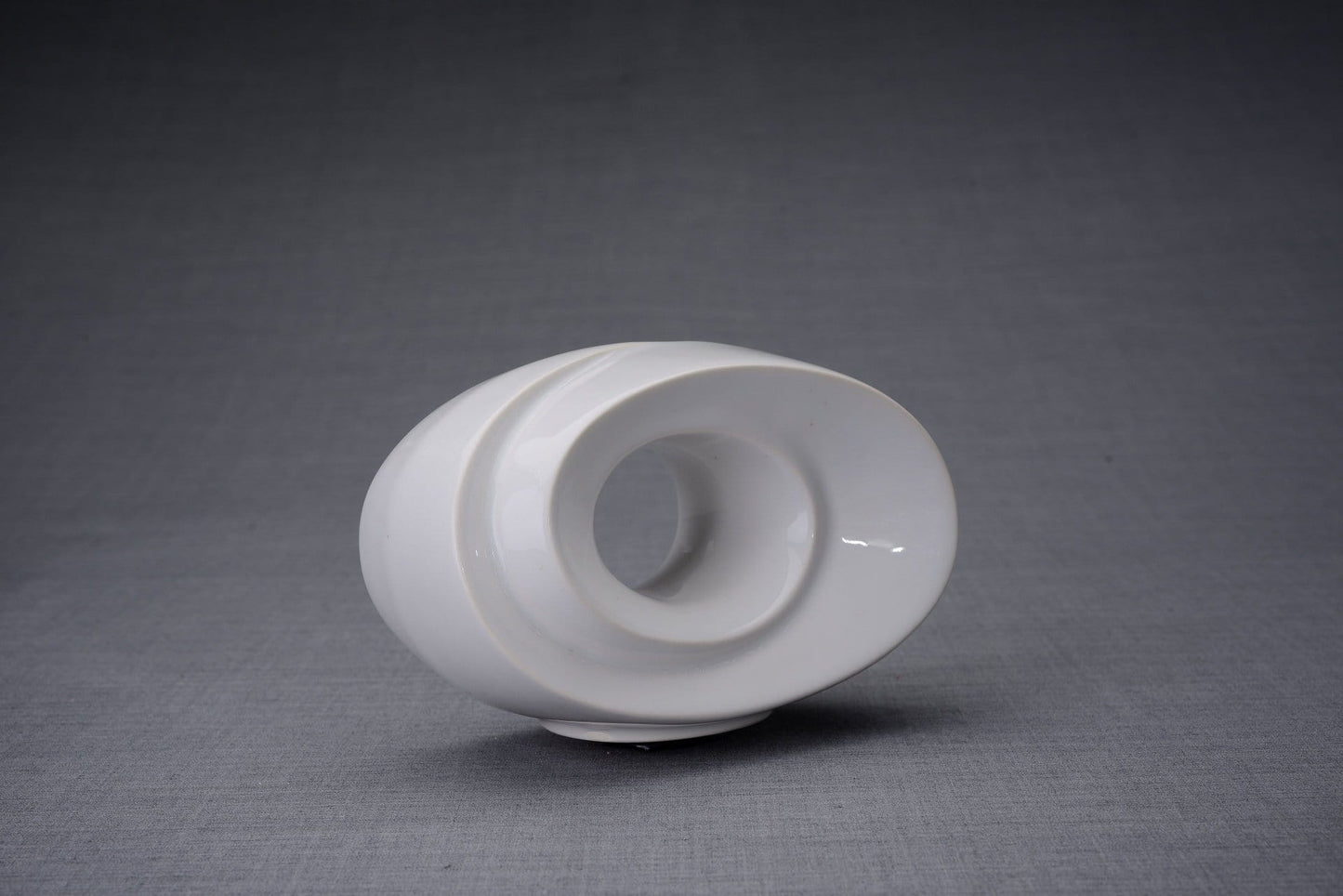 Urna de cremación hecha a mano para cenizas, color blanco-Urnas artísticas
