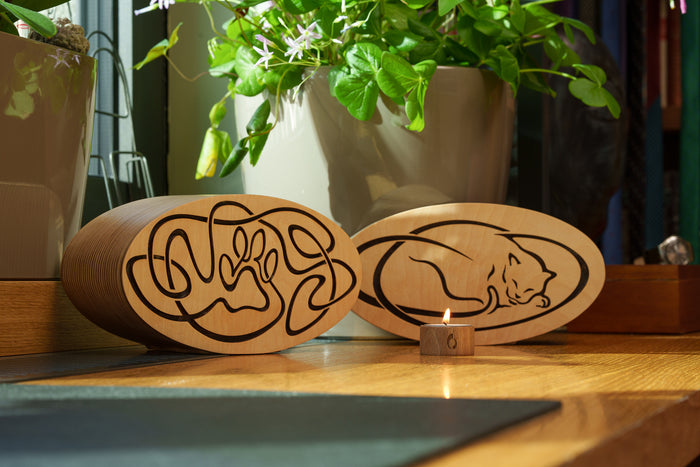 Urnenmodell Wooden Pet Urns von Pulvis Art Urns