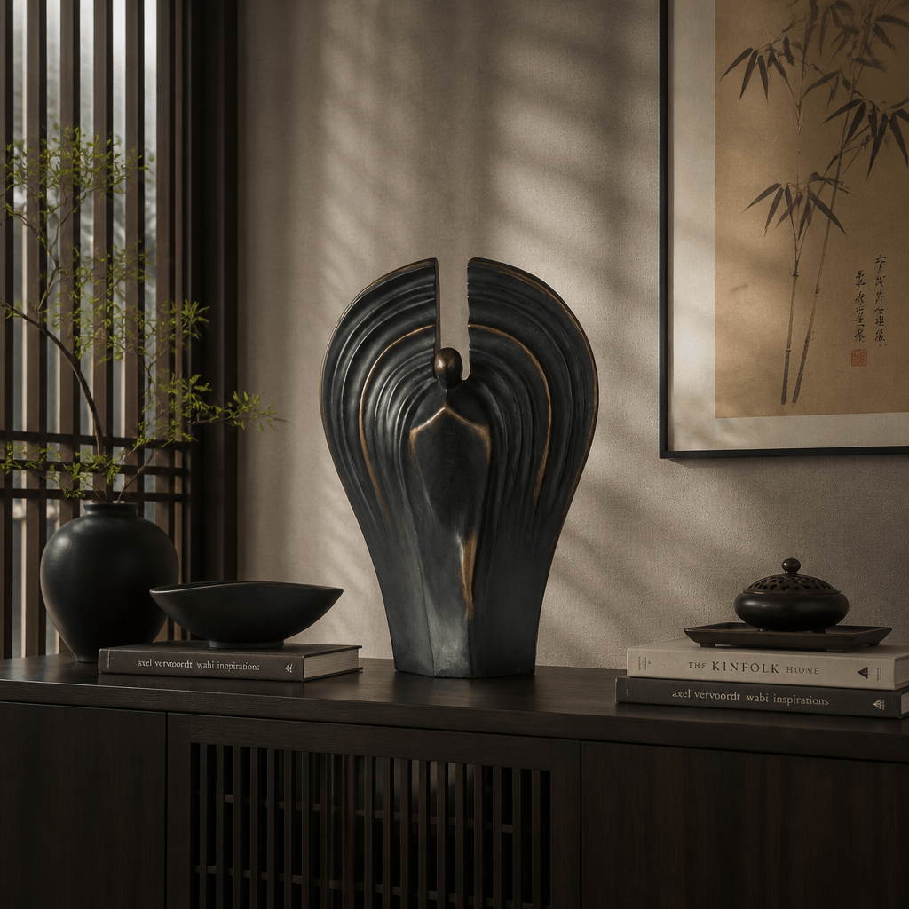 Pulvis Art Urns Exclusive Urn Cast Bronze Cremation Urn "Guardian" - Dark Patina | Exclusive Bronze Urn