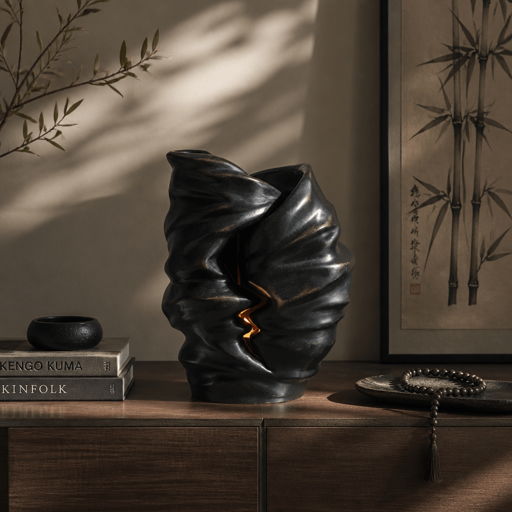 Pulvis Art Urns Exclusive Urn Cast Bronze Cremation Urn "Light" - Dark Patina | Exclusive Bronze Urn