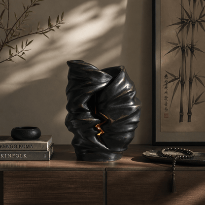 Pulvis Art Urns Exclusive Urn Cast Bronze Cremation Urn "Light" - Dark Patina | Exclusive Bronze Urn